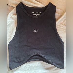 SET Active - SCULPTFLEX HIGH NECK ANGLE BRA - ONYX